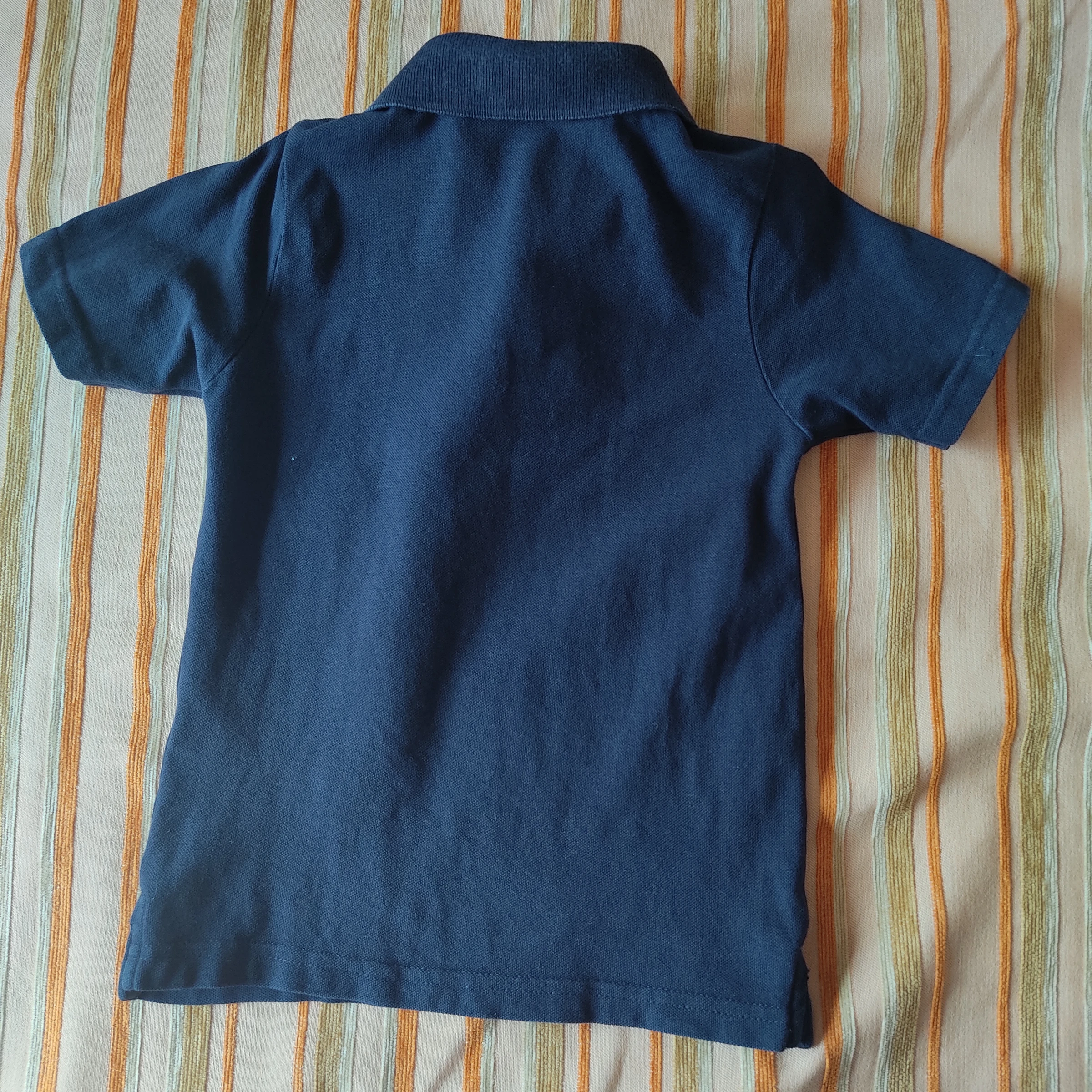 Navy blue short-sleeve polo. Size 4-5 years (110 cm) – photo 2